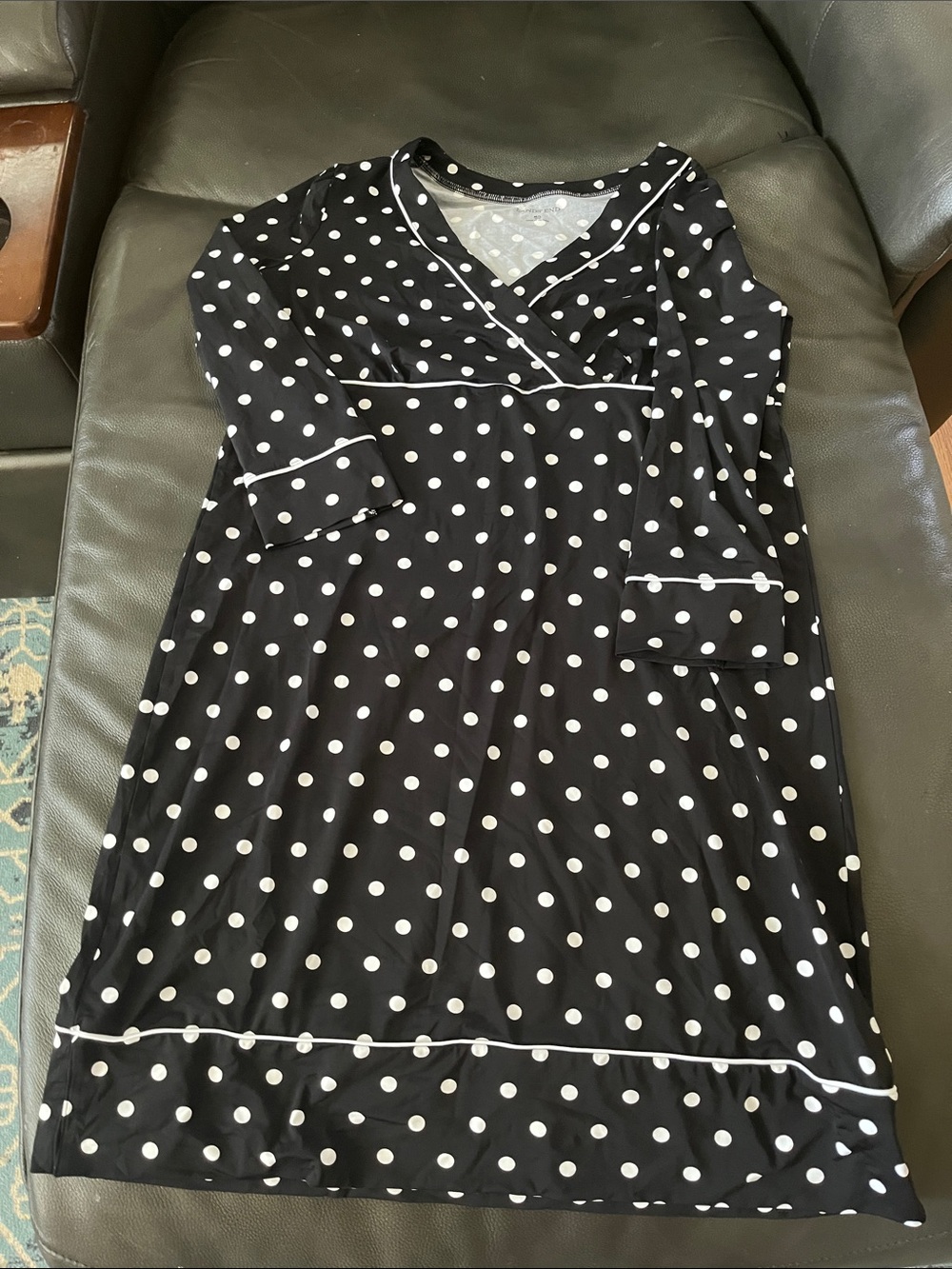Lands’ End Polka Dot dress M/L